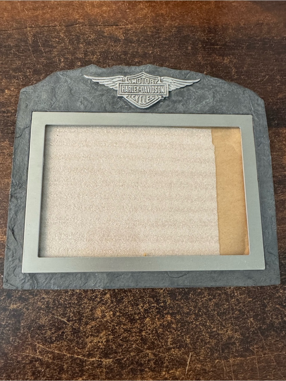 Hallmark Vintage 2005 Harley Davidson 4" x 6" Slate Harley Emblem Picture Frame